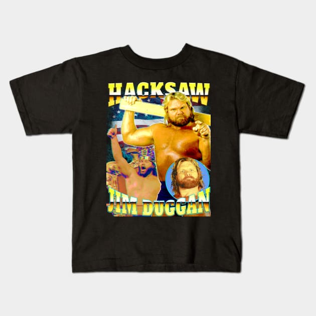 Hacksaw Duggan bootleg Kids T-Shirt by RetroVania